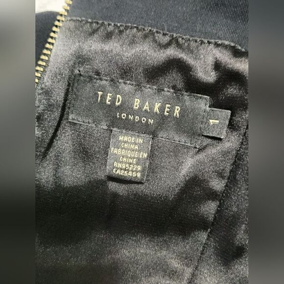 TED BAKER ADZE BARDOT METALLIC SKATER DRESSS size 1 USA XS - Picture 9 of 15